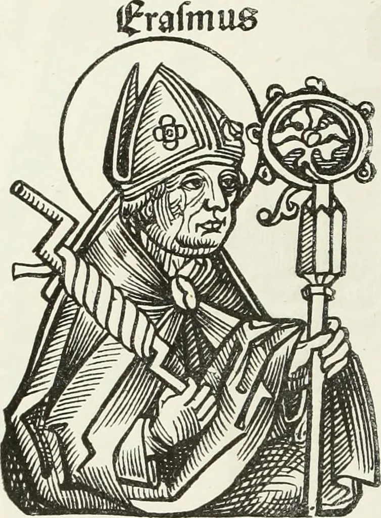 An illustration from Caractâeristiques des saints dans l'art populaire, 1867, leaf 377