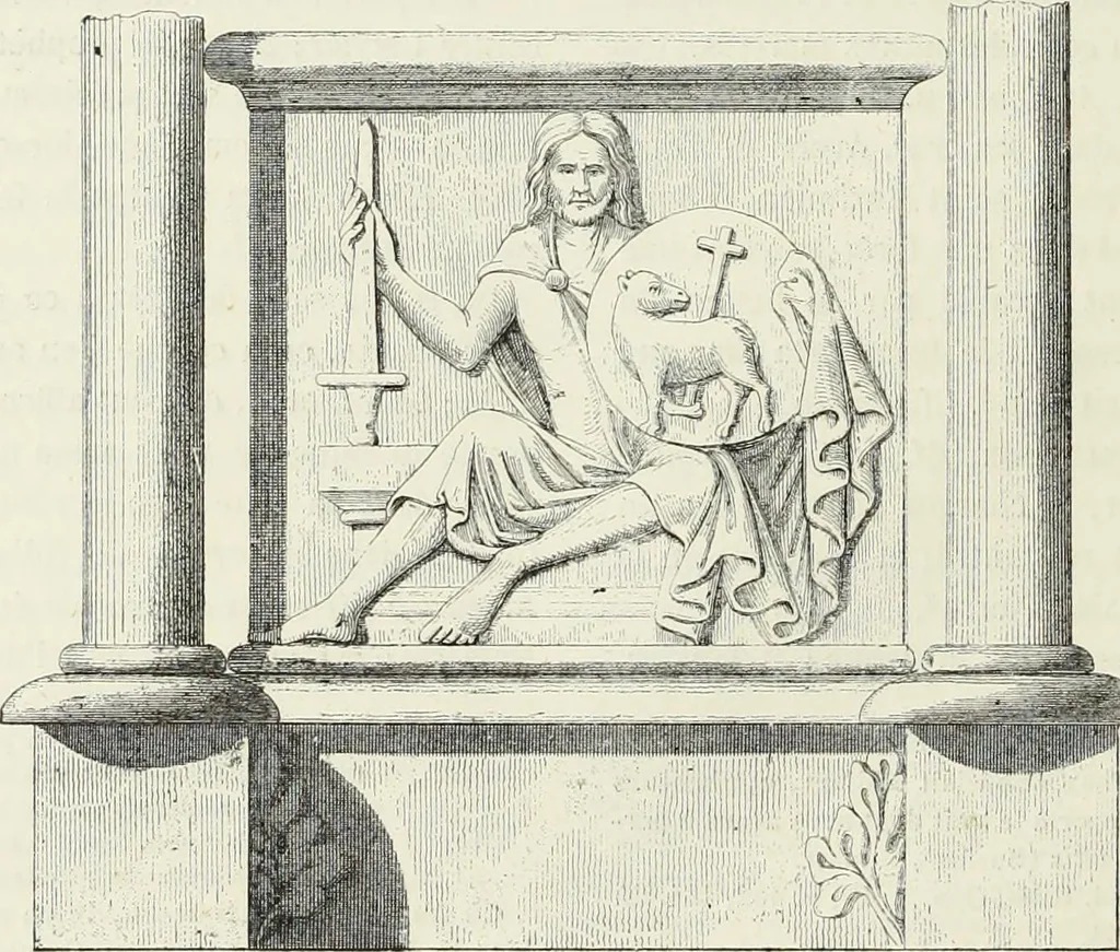 An illustration from Caractâeristiques des saints dans l'art populaire, 1867, leaf 379