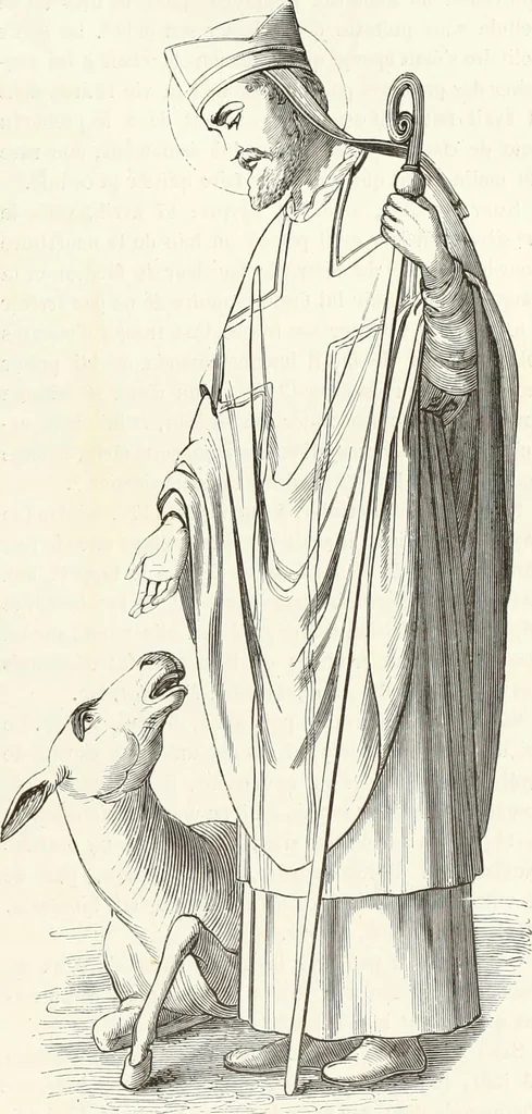 An illustration from Caractâeristiques des saints dans l'art populaire, 1867, leaf 38