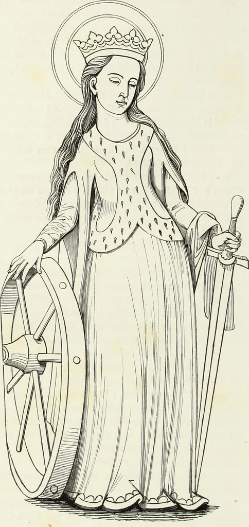 An illustration from Caractâeristiques des saints dans l'art populaire, 1867, leaf 387