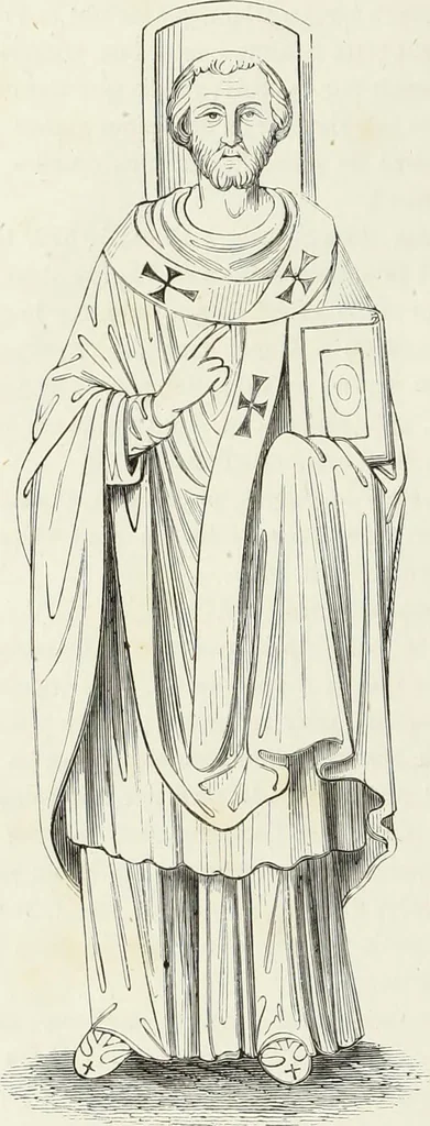An illustration from Caractâeristiques des saints dans l'art populaire, 1867, leaf 389