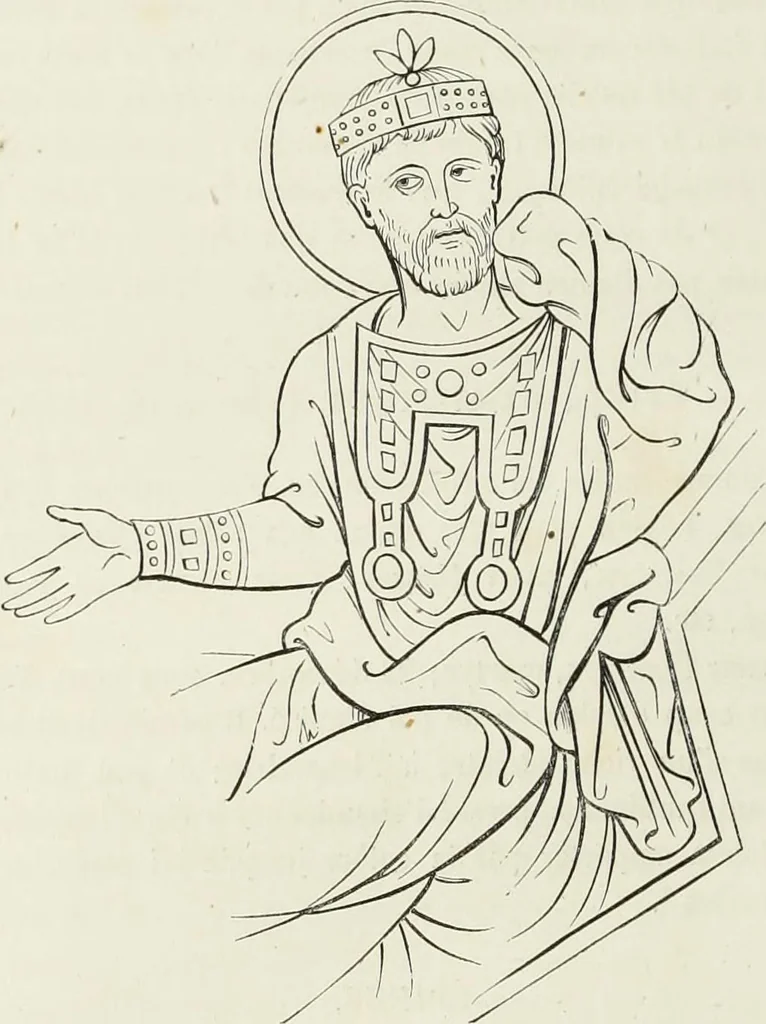 An illustration from Caractâeristiques des saints dans l'art populaire, 1867, leaf 389
