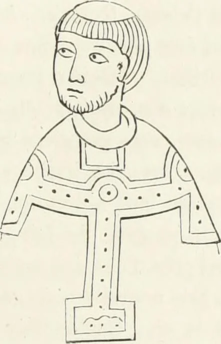 An illustration from Caractâeristiques des saints dans l'art populaire, 1867, leaf 390