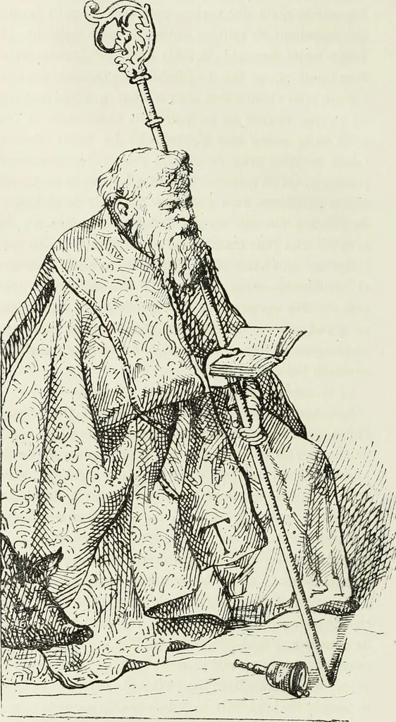 An illustration from Caractâeristiques des saints dans l'art populaire, 1867, leaf 393