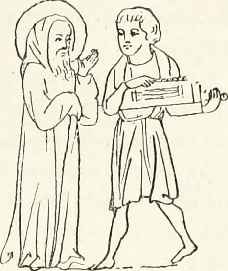An illustration from Caractâeristiques des saints dans l'art populaire, 1867, leaf 394