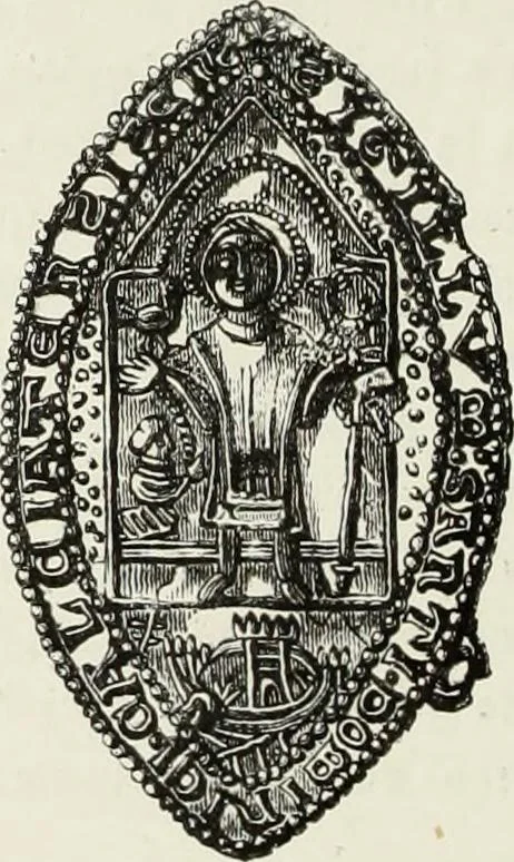 An illustration from Caractâeristiques des saints dans l'art populaire, 1867, leaf 399