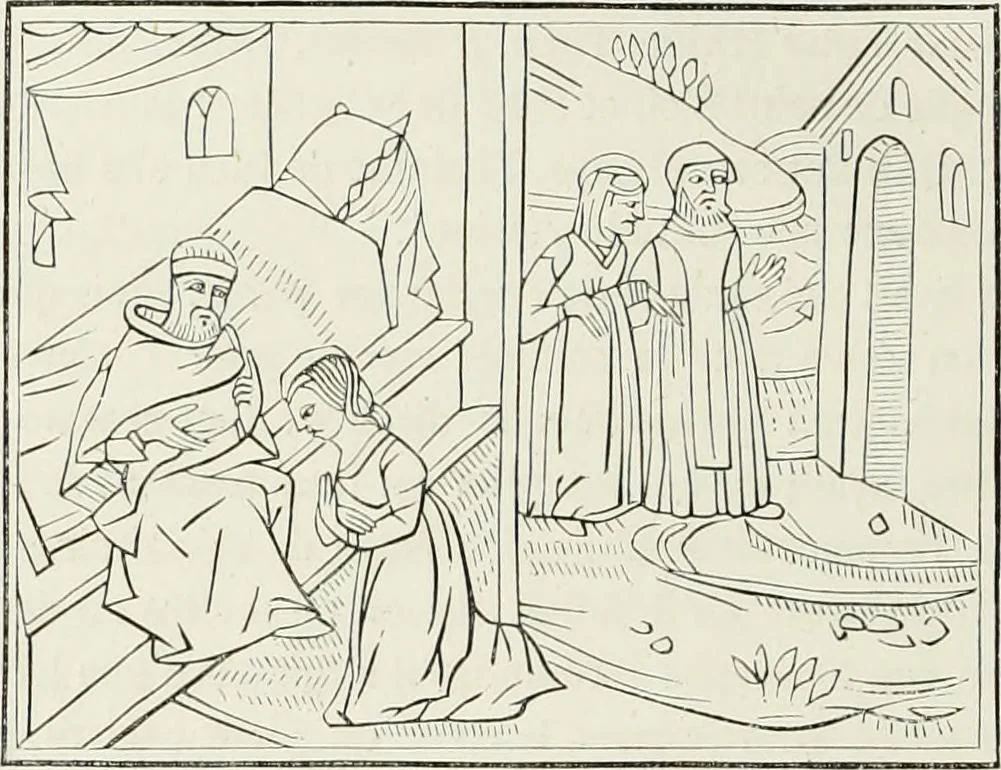 An illustration from Caractâeristiques des saints dans l'art populaire, 1867, leaf 401