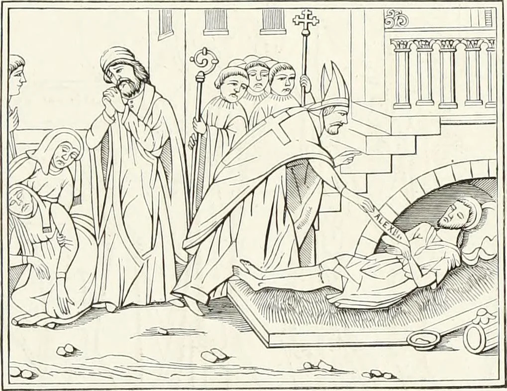 An illustration from Caractâeristiques des saints dans l'art populaire, 1867, leaf 402