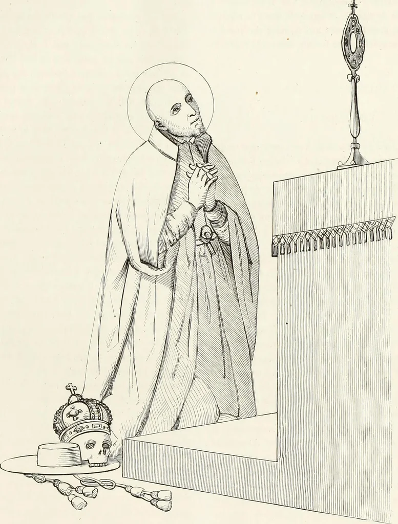 An illustration from Caractâeristiques des saints dans l'art populaire, 1867, leaf 406
