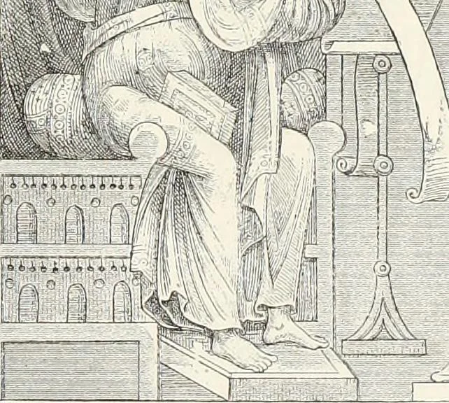 An illustration from Caractâeristiques des saints dans l'art populaire, 1867, leaf 410