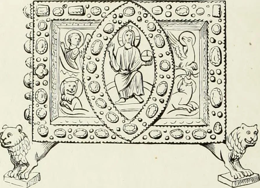 An illustration from Caractâeristiques des saints dans l'art populaire, 1867, leaf 411