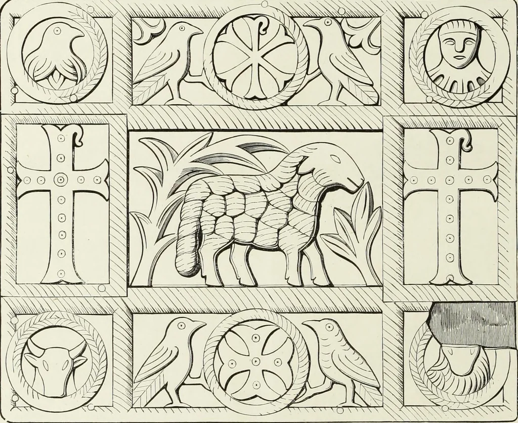 An illustration from Caractâeristiques des saints dans l'art populaire, 1867, leaf 411