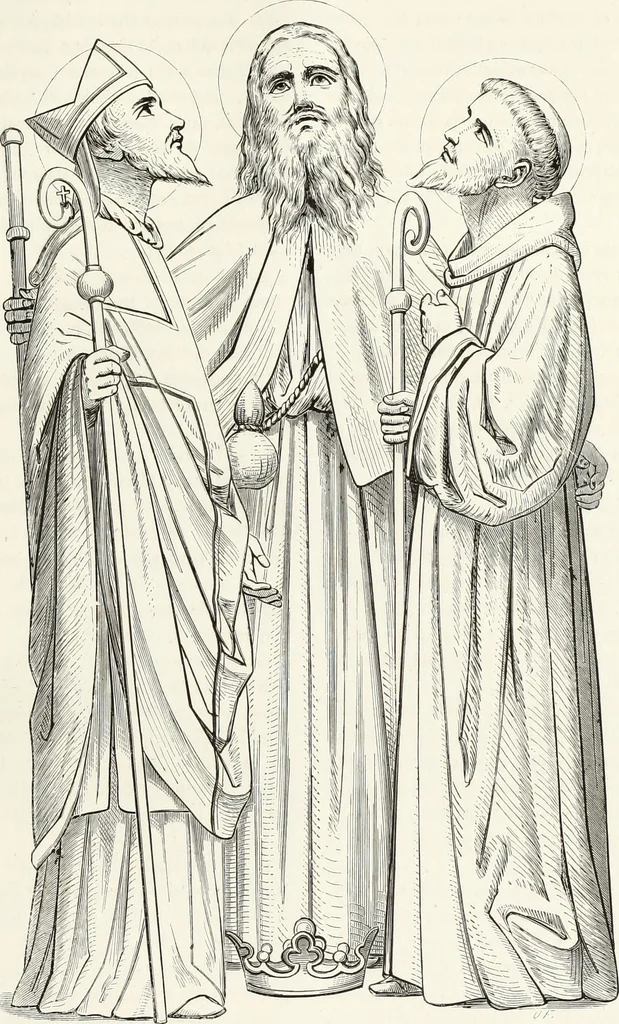 An illustration from Caractâeristiques des saints dans l'art populaire, 1867, leaf 418