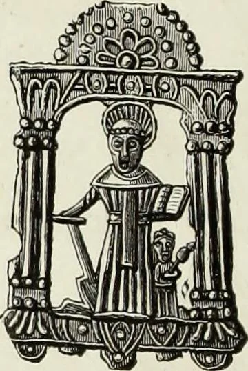 An illustration from Caractâeristiques des saints dans l'art populaire, 1867, leaf 423