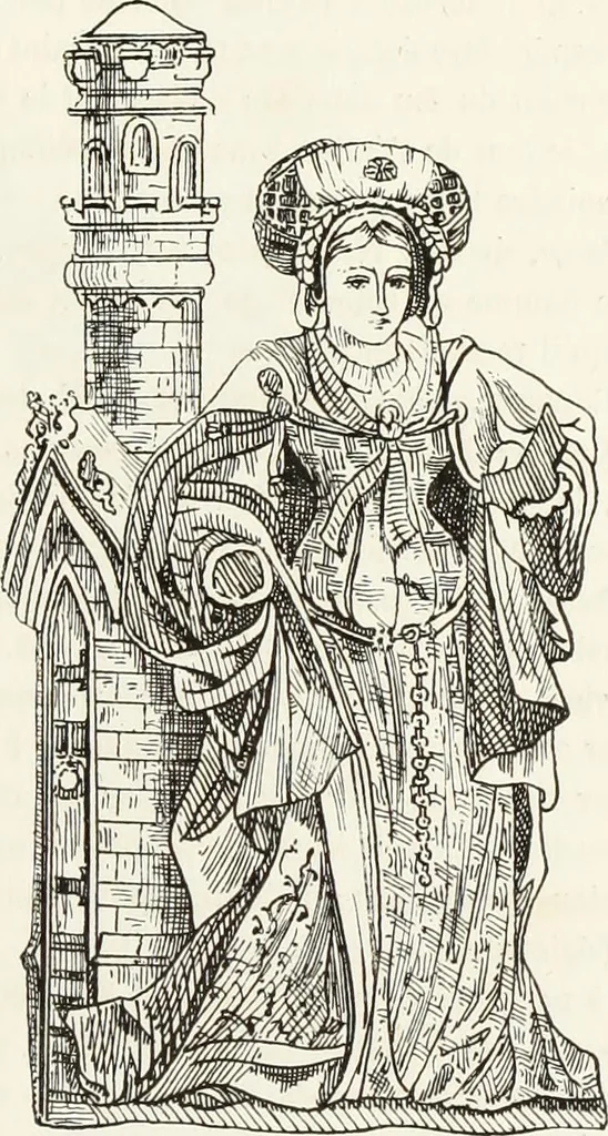 An illustration from Caractâeristiques des saints dans l'art populaire, 1867, leaf 424