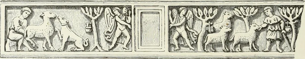 An illustration from Caractâeristiques des saints dans l'art populaire, 1867, leaf 435