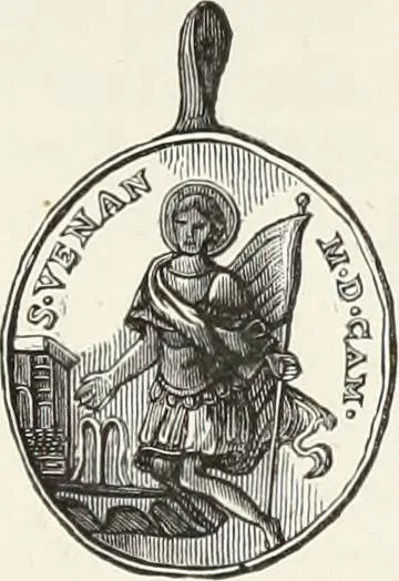 An illustration from Caractâeristiques des saints dans l'art populaire, 1867, leaf 438