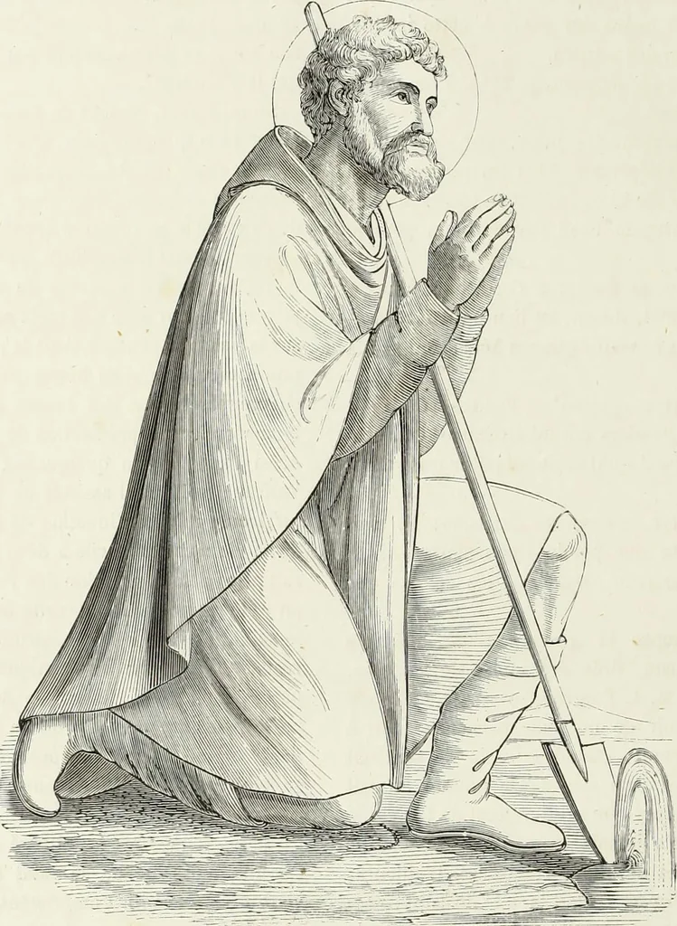 An illustration from Caractâeristiques des saints dans l'art populaire, 1867, leaf 439