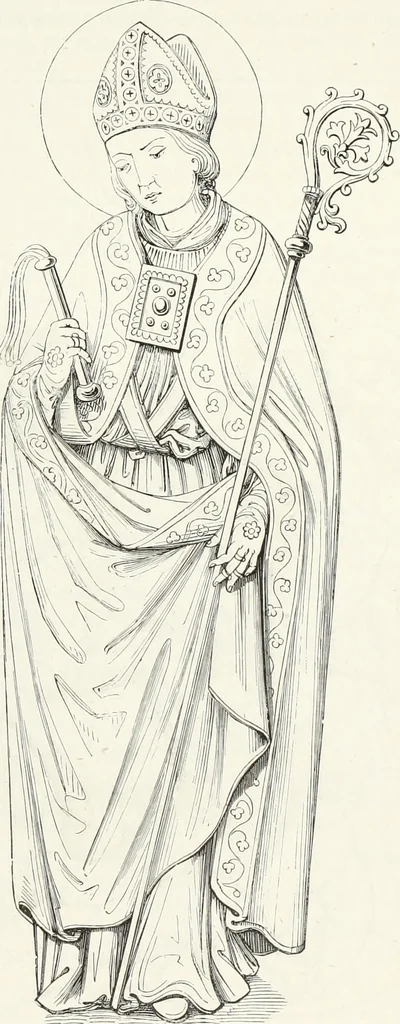 An illustration from Caractâeristiques des saints dans l'art populaire, 1867, leaf 444
