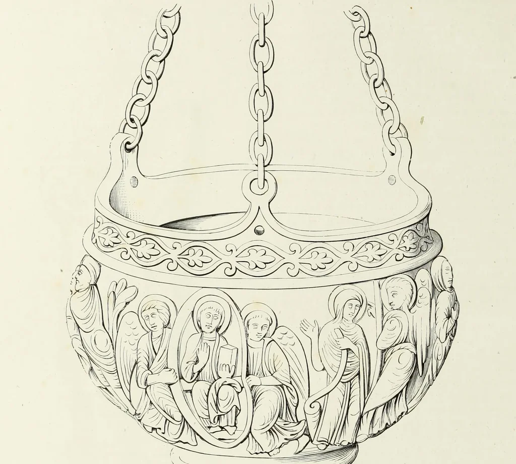 An illustration from Caractâeristiques des saints dans l'art populaire, 1867, leaf 453