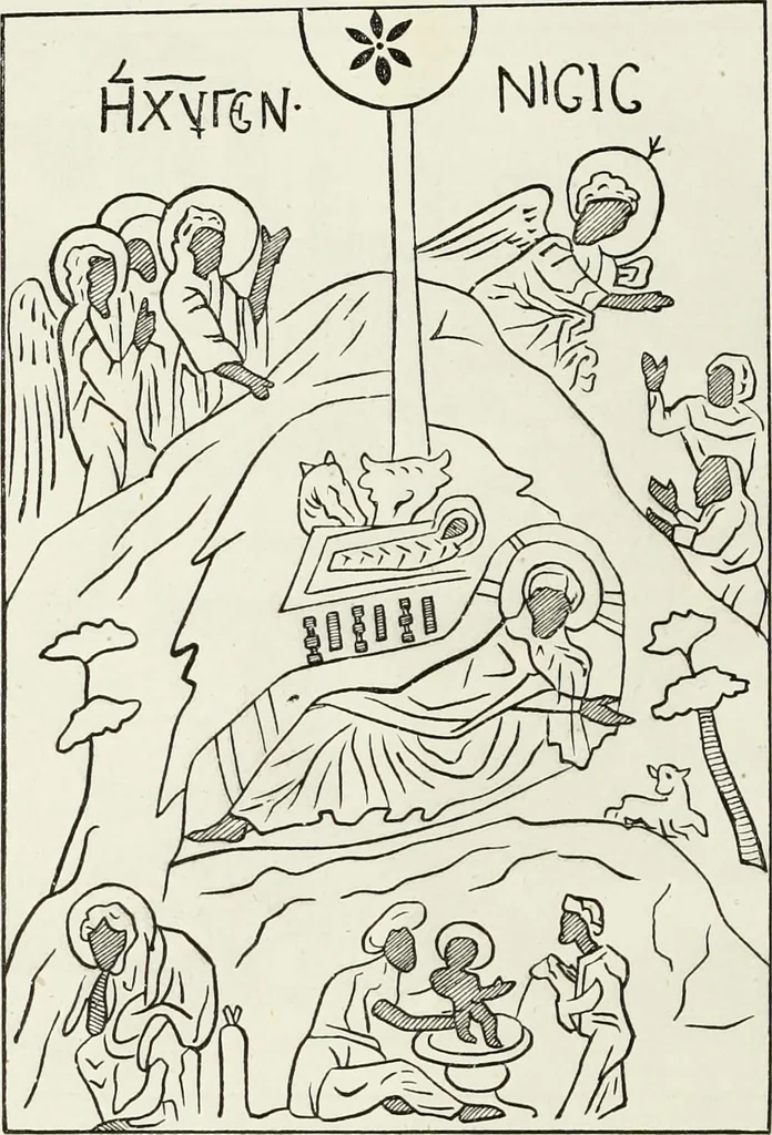 An illustration from Caractâeristiques des saints dans l'art populaire, 1867, leaf 57