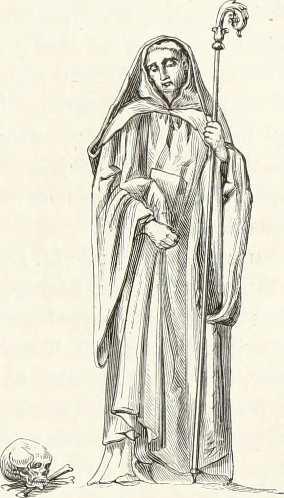 An illustration from Caractâeristiques des saints dans l'art populaire, 1867, leaf 72