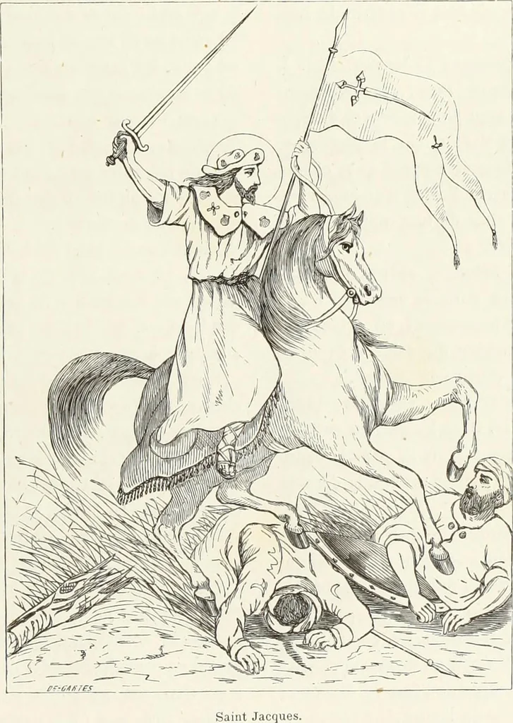 An illustration from Caractâeristiques des saints dans l'art populaire, 1867, leaf 80