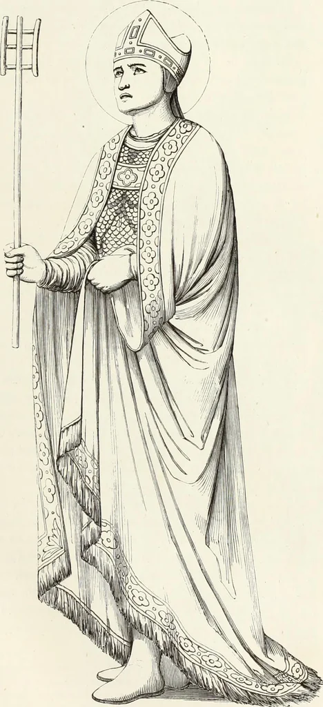 An illustration from Caractâeristiques des saints dans l'art populaire, 1867, leaf 84
