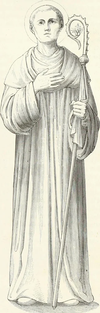 An illustration from Caractâeristiques des saints dans l'art populaire, 1867, leaf 96