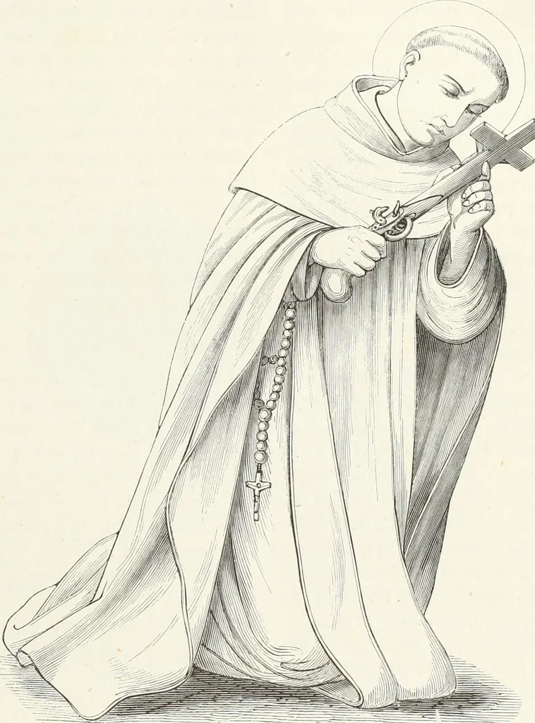An illustration from Caractâeristiques des saints dans l'art populaire, 1867, leaf 98