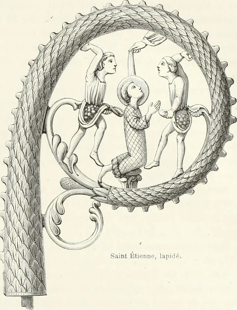 An illustration from Caractâeristiques des saints dans l'art populaire, 1867, leaf 100