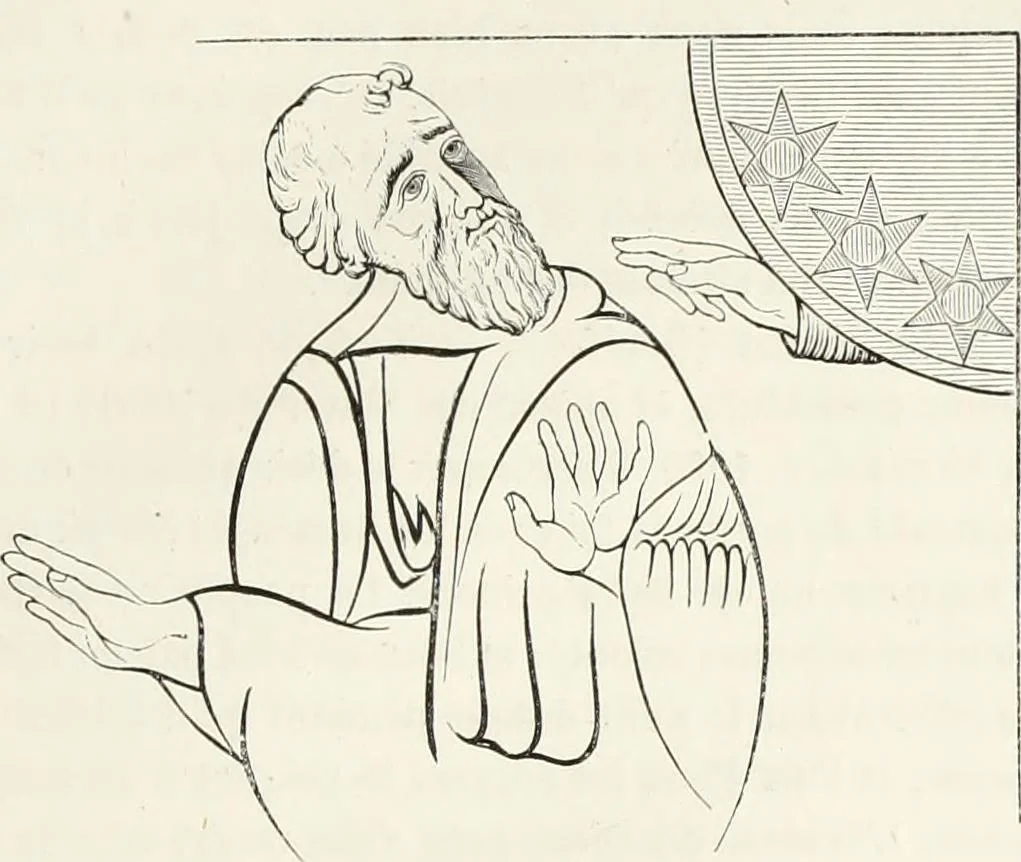 An illustration from Caractâeristiques des saints dans l'art populaire, 1867, leaf 100
