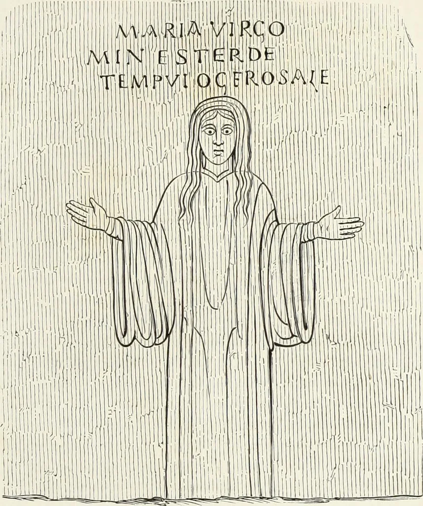 An illustration from Caractâeristiques des saints dans l'art populaire, 1867, leaf 106