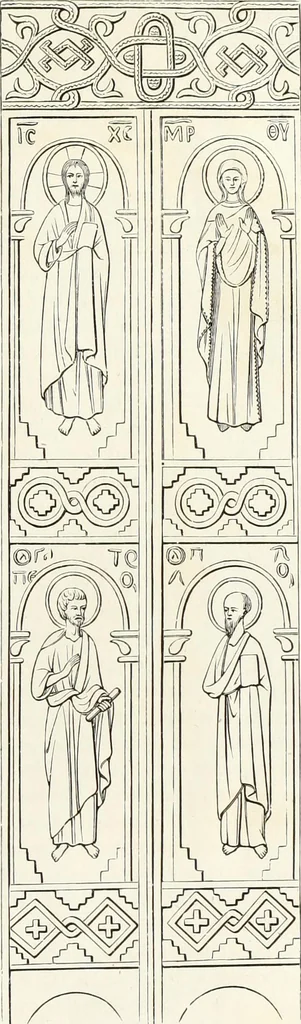 An illustration from Caractâeristiques des saints dans l'art populaire, 1867, leaf 106