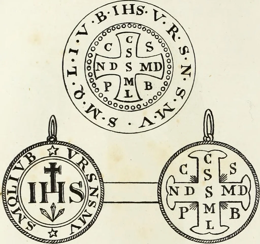 An illustration from Caractâeristiques des saints dans l'art populaire, 1867, leaf 115
