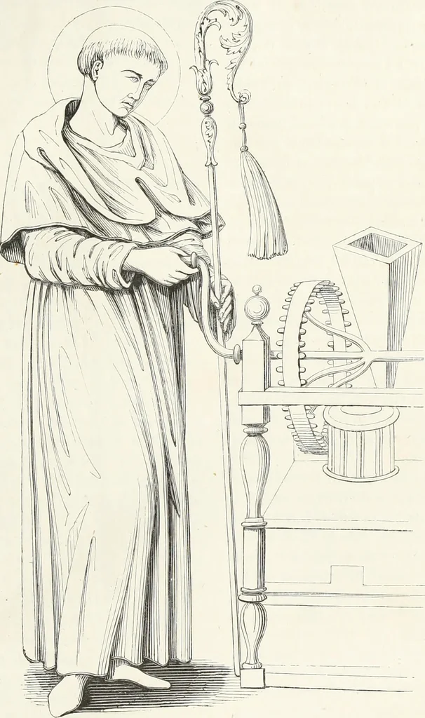 An illustration from Caractâeristiques des saints dans l'art populaire, 1867, leaf 122