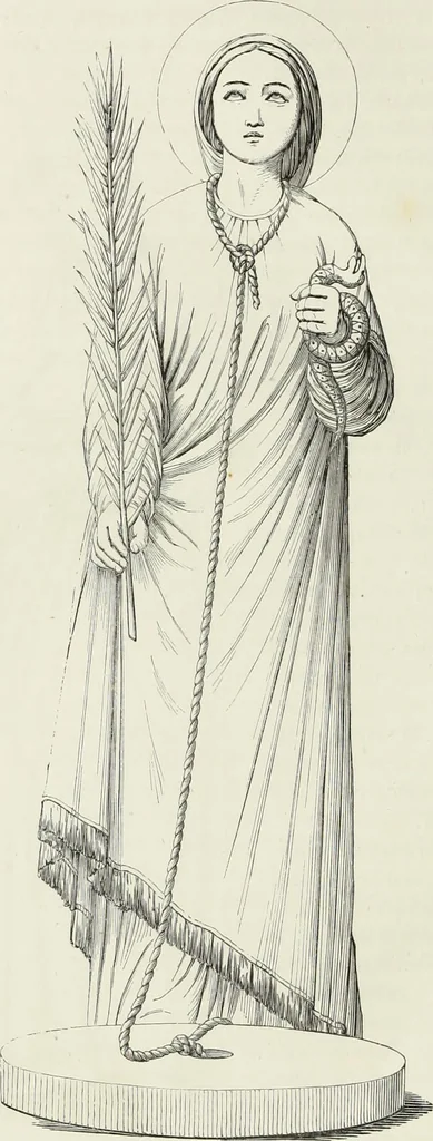 An illustration from Caractâeristiques des saints dans l'art populaire, 1867, leaf 123