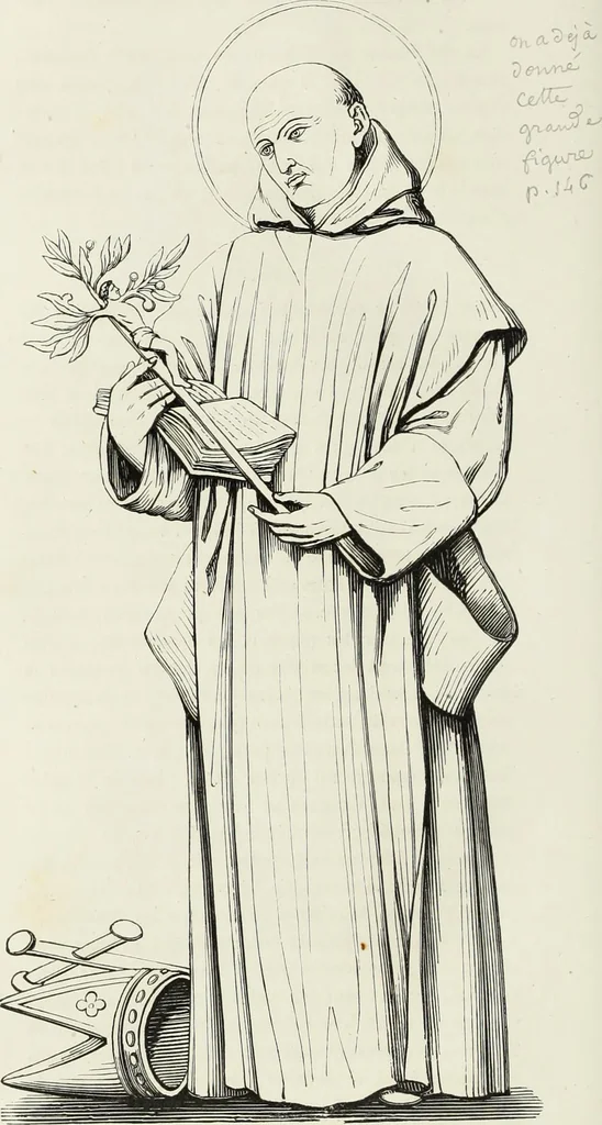 An illustration from Caractâeristiques des saints dans l'art populaire, 1867, leaf 125