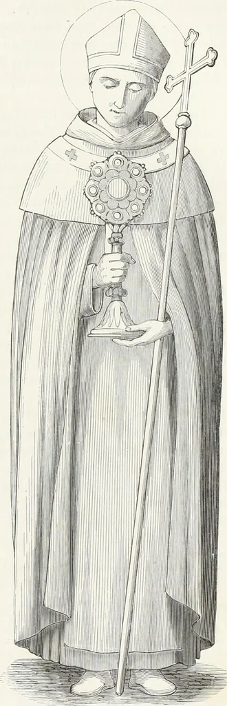 An illustration from Caractâeristiques des saints dans l'art populaire, 1867, leaf 128