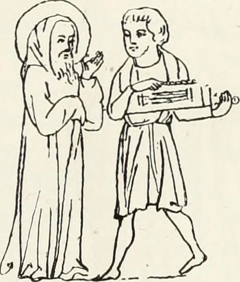 An illustration from Caractâeristiques des saints dans l'art populaire, 1867, leaf 134