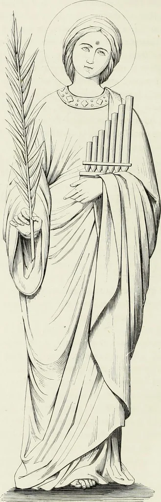 An illustration from Caractâeristiques des saints dans l'art populaire, 1867, leaf 135