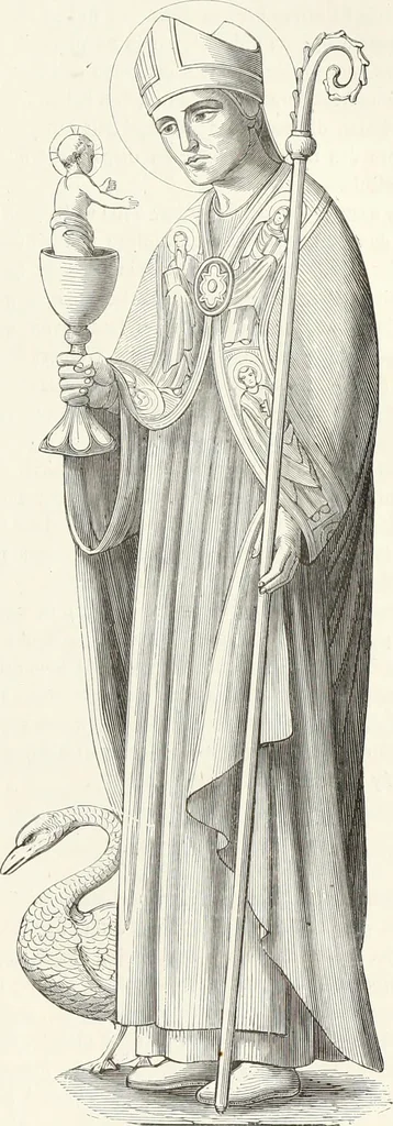 An illustration from Caractâeristiques des saints dans l'art populaire, 1867, leaf 150