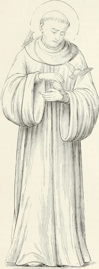 An illustration from Caractâeristiques des saints dans l'art populaire, 1867, leaf 152