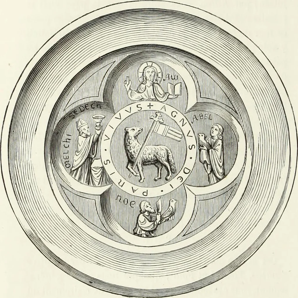 An illustration from Caractâeristiques des saints dans l'art populaire, 1867, leaf 161