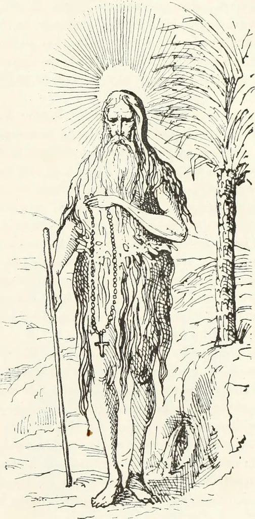 An illustration from Caractâeristiques des saints dans l'art populaire, 1867, leaf 166