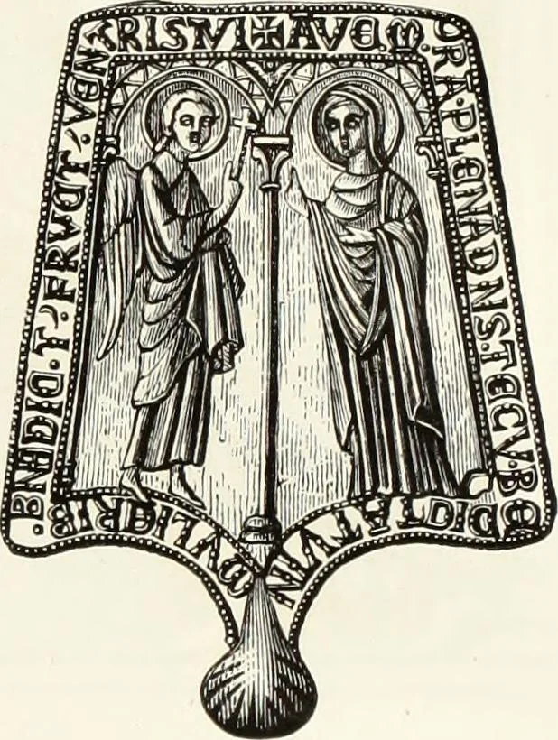 An illustration from Caractâeristiques des saints dans l'art populaire, 1867, leaf 18