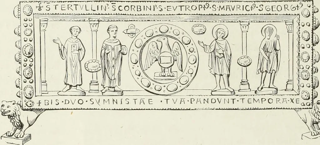 An illustration from Caractâeristiques des saints dans l'art populaire, 1867, leaf 199