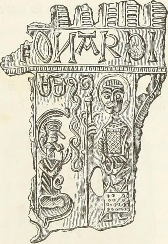 An illustration from Caractâeristiques des saints dans l'art populaire, 1867, leaf 210