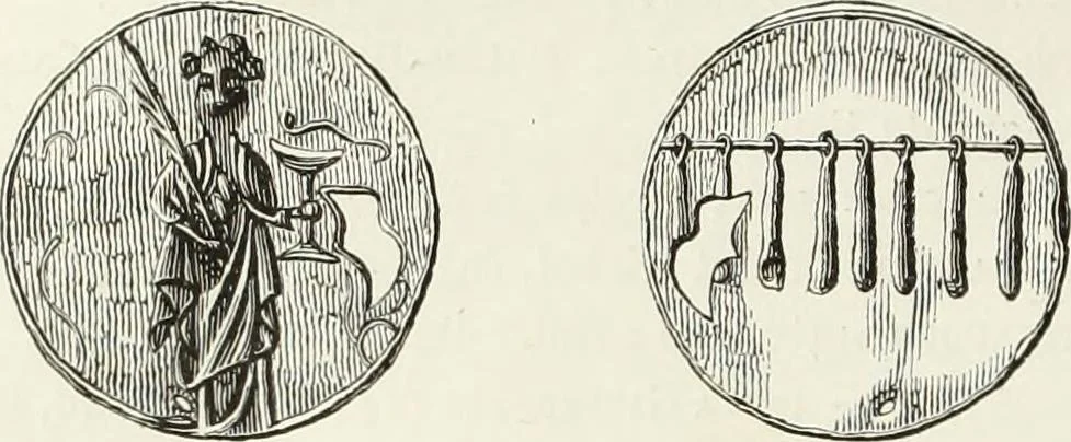 An illustration from Caractâeristiques des saints dans l'art populaire, 1867, leaf 211