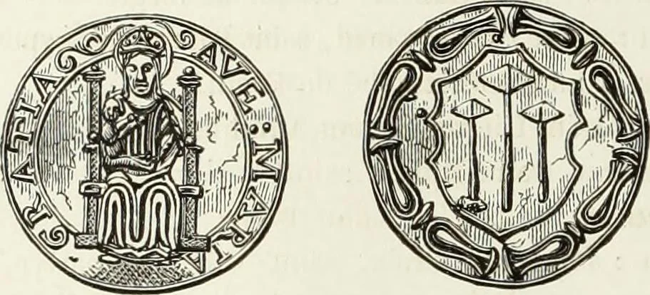 An illustration from Caractâeristiques des saints dans l'art populaire, 1867, leaf 215